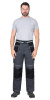 Брюки мужские летние "ПРЕСТИЖ-Л" темно-серый с черным, СВ кант