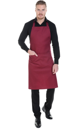 Фартук «BARISTA» с нагрудником, цвет burgundy (бордо)