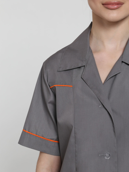 Костюм женский "Магнэль" (тк.Смесовая,120), т.серый/оранжевый