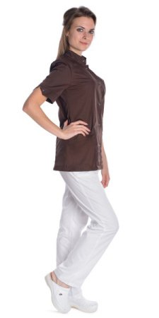Блуза "Элит" медицинская женская, коричневый