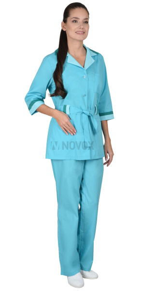 Костюм "ФЛОРА" женский светло-бирюзовый (СТ)