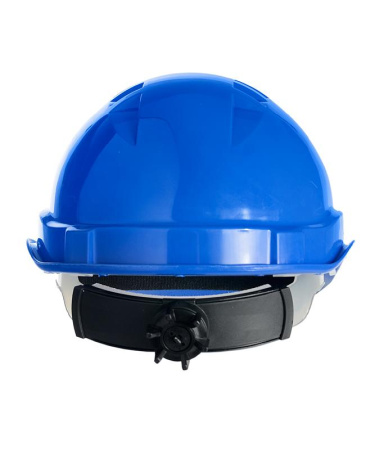 Каска строительная с храповым механизмом синяя
