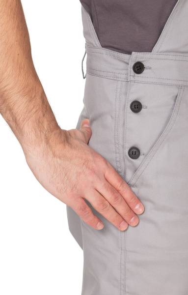 Костюм "Мастер-Люкс", куртка, п/к, светло-серый-красный с СВП (СОП)