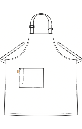 Фартук HORECA (ХОРЕКА) с нагрудником red (красный)