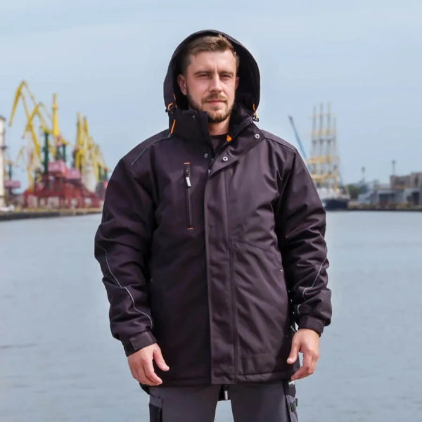 Куртка PROTONE URBAN зимняя, черный/оранжевый