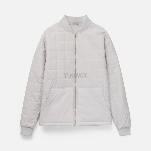 Куртка-бомбер унисекс Warmbridge, светло-серая