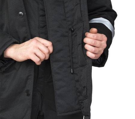 Костюм мужской утеплённый "Коммунальщик" чёрный/лимонный, куртка + п/к