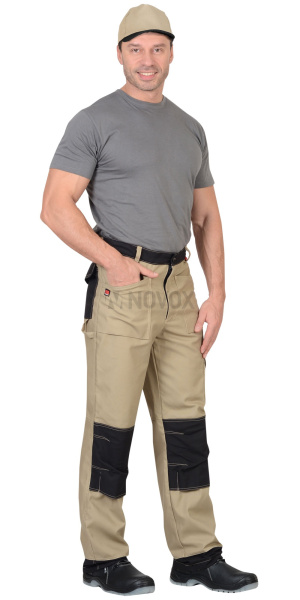 Брюки "ВЕСТ-ВОРК" бежевый с черным пл. 275 г/кв.м