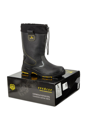 Сапоги летние "Трейсер" КП, КС, ПУ/Нитрил, цвет черный