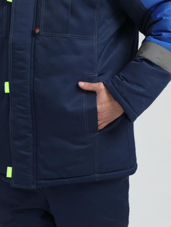 Костюм зимний "Бивек-2" СОП (тк.Смесовая,210) пк, т.синий/васильковый/лимонный