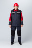 Костюм зимний женский "Вектрон-2" СОП У. (тк.Смесовая,240) п/к, черный/красный/серый