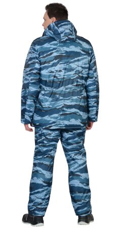 Костюм БЕЗОПАСНОСТЬ зимний: куртка, п/комб. КМФ серый вихрь