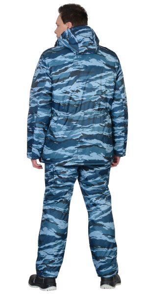 Костюм БЕЗОПАСНОСТЬ зимний: куртка, п/комб. КМФ серый вихрь