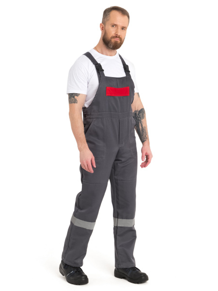 Костюм "Нова" куртка+п/к, цв. т.сер/красный