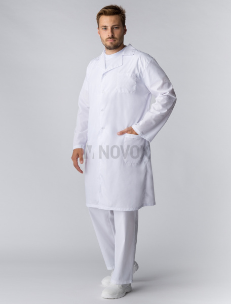 Халат мужской Классика (тк.ТиСи), белый