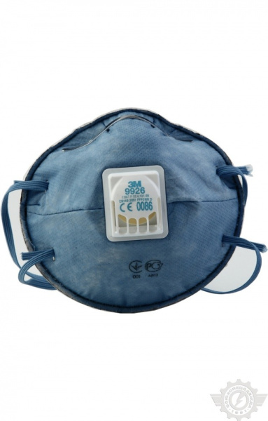 Полумаска фильтрующая (респиратор) противоаэрозольная с клапаном выдоха 3М™ 9926Р для защиты от кисл