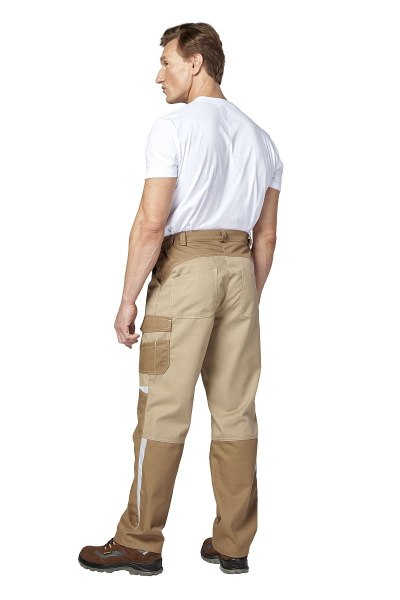 Костюм рабочий мужской летний "Финикс", куртка, брюки, цвет бежевый/темно-бежевый