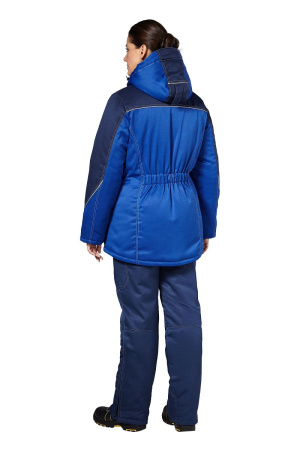 Костюм рабочий женский зимний "Страйк" цвет василек/темно-синий
