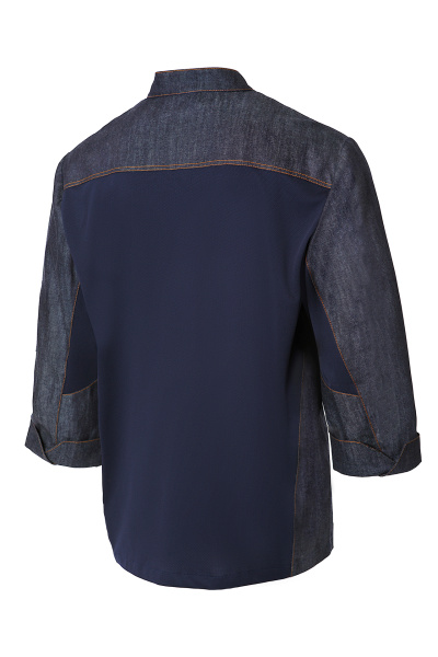 Китель поварской РИСТРЕТТО ШЕФ джинс мужской темно-синий