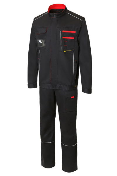 Костюм НЭКСТ (NEXT), куртка с отстегивающимися рукавами, брюки, черный/красный