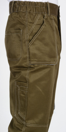 Брюки "CROWN" цв. хаки со св.серым