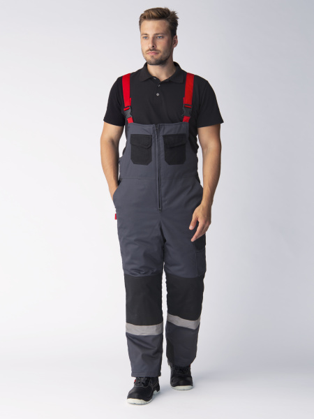 Костюм зимний "Вектрон-2" СОП (тк.Смесовая,240) п/к, черный/красный/серый