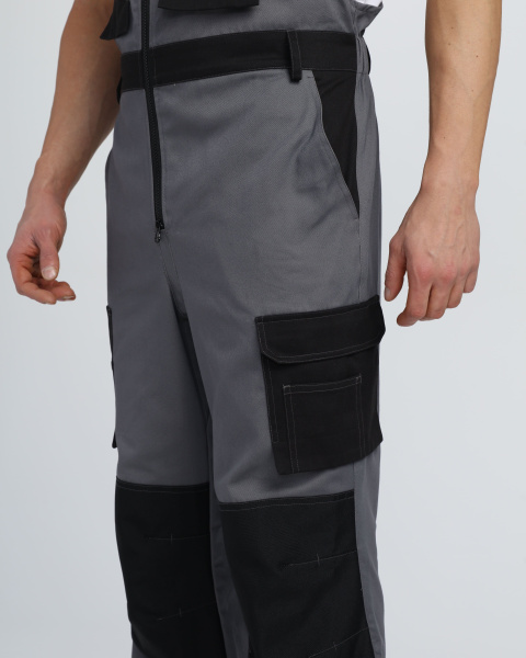 Полукомбинезон Милан NEW CH МВО (тк.Смесовая,270), т.серый/черный