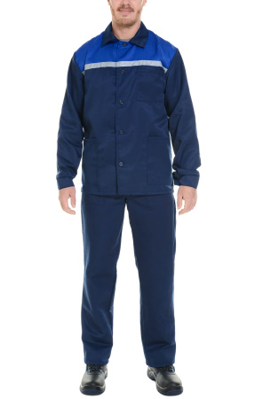 Костюм Строителя (эконом), куртка, брюки темно-синий василек