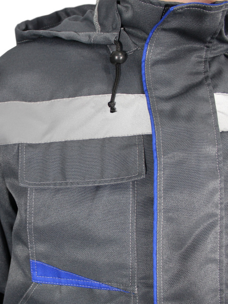 Костюм "Грань", куртка с капюшоном+п/к, цв. серый