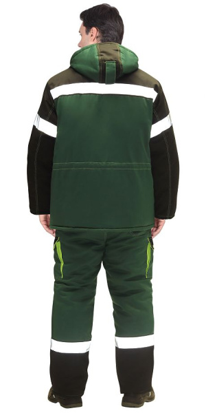 Костюм зимний "ТИТАН" куртка дл., полукомбинезон, цв. зеленый