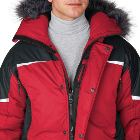 Куртка мужская утеплённая "Сюрвейер" красный/чёрный