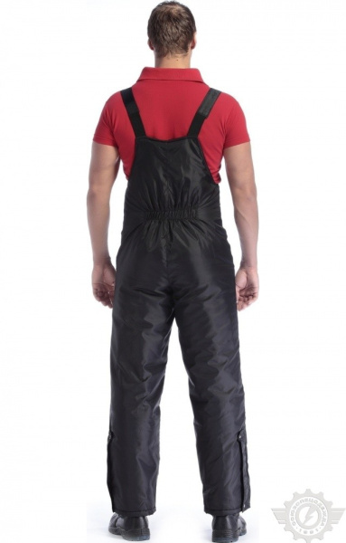 Полукомбинезон зимний непромокаемый ткань Оксфорд черный