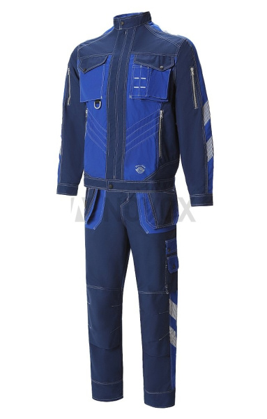 Костюм "Прогресс" , куртка, брюки, темно-синий с васильком