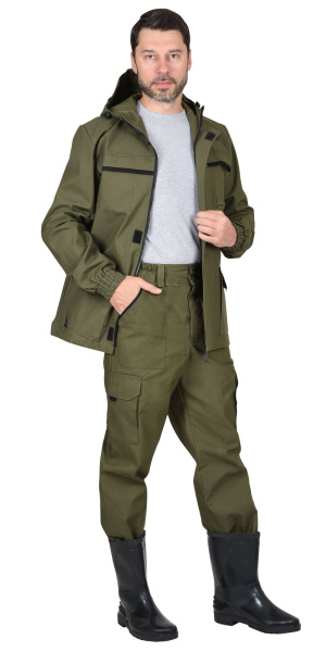 Куртка-штормовка ГЕО (п-но палаточн.пл.260), хаки