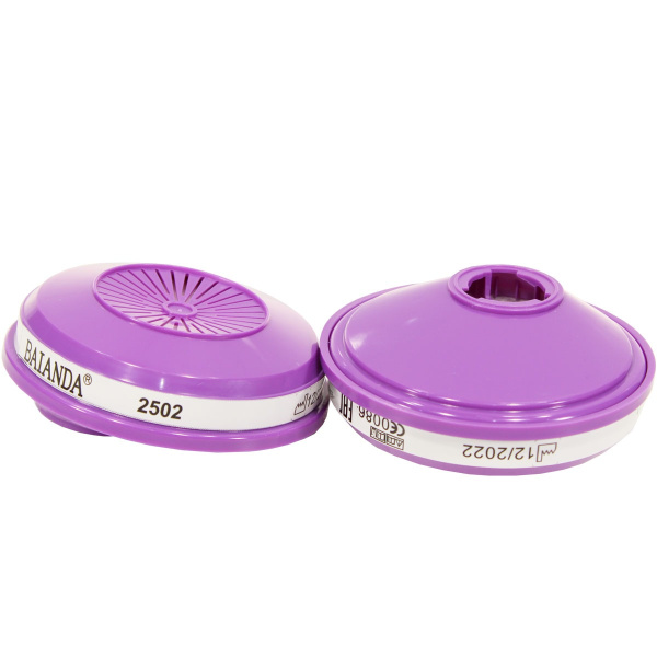 Фильтр в защитном корпусе для защиты от твердых и жидких частиц BAIANDA 2502 P3R РОЗ (2 шт.)