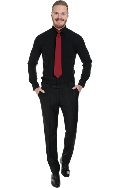 Галстук на резинке бордо