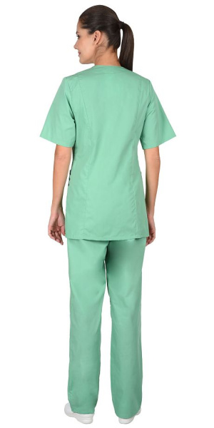 Костюм "ЖЕНЕВА" женский светлая мята с тёмно-зелёным (СТ)