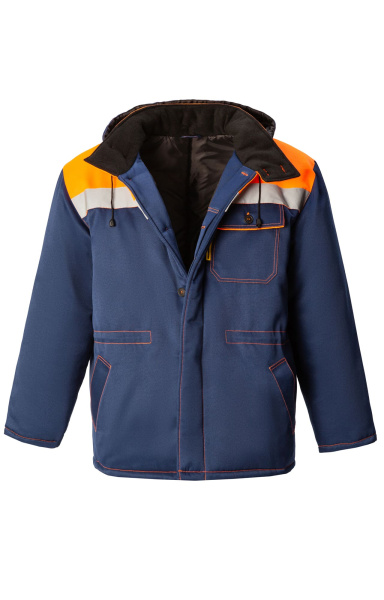 Костюм КОММУНАЛЬЩИК НЬЮ утепленный темно-синий оранжевый