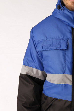 Костюм зимний "Мегрес-2" СОП (тк.OxLine,90) п/к, васильковый/черный