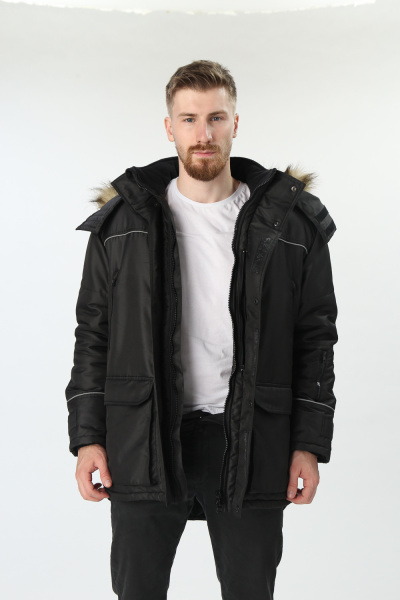 Куртка зимняя Аляска-Люкс (тк.Cat’s eye), черный