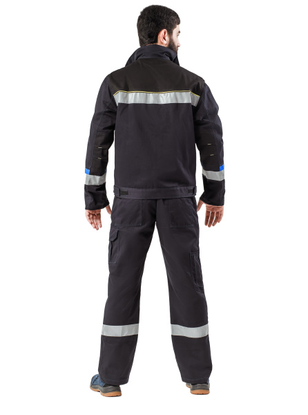 Костюм Бостон (тк.Саржа,320) п/к, т.синий/васильковый