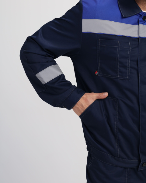 Костюм "Лигор-2" Премиум СОП К. (тк.Смесовая,240) п/к, т.синий/васильковый