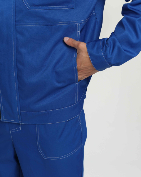 Костюм Строй-2 CH МВО (тк.Смесовая,280) п/к, васильковый/т.синий