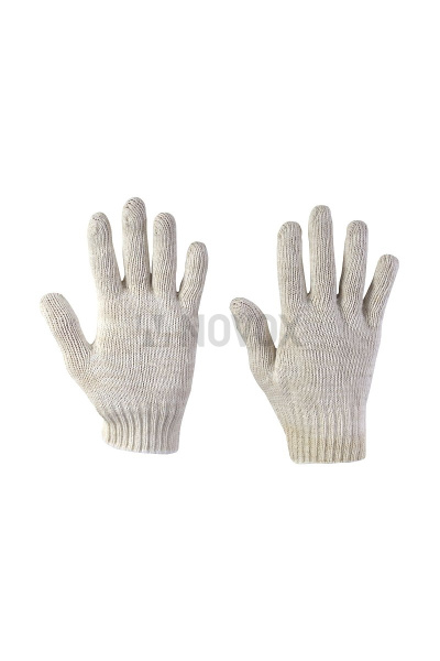 Перчатки рабочие бесшовные "Стандарт" ХБ с добавлением полиэфира цвет белый