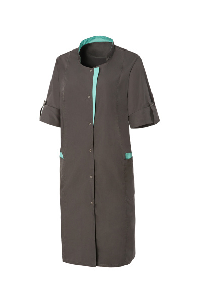 Халат ЭВЕЛИН женский рукав 3/4 графит/мятный