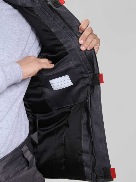 Жилет утепленный "Флофт" (тк.Смесовая,210), т.серый/серый