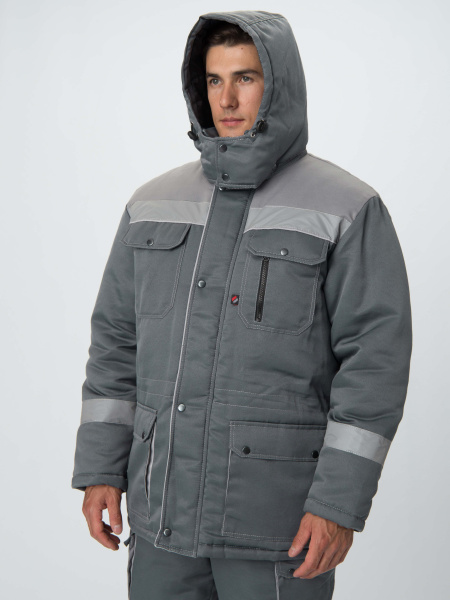 Костюм зимний "Нейч-2" СОП (тк.Смесовая,210) п/к, серый/св.серый