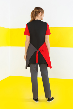 Фартук КЛИНПЛЕКС (CLINPLEX) ВИТА комбинированный черный/графит/красный