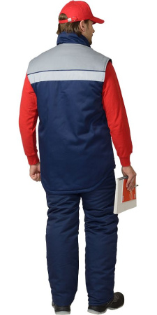 Жилет "СПЕЦ", синий/серый