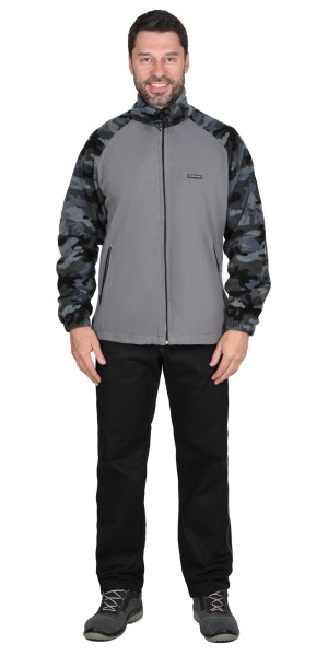 Куртка флисовая т.серая с КМФ Мультикам серый (ЧЗ)